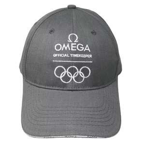 Omega Olympic Games Official Timekeeper Logo Gray White OSFA Slideback Cap Hat